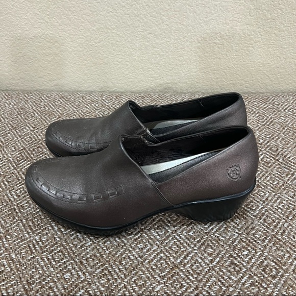 Ariat Clogs Womens Sz 8B Slip On Loafers Paddock Brown Leather Western Hippie - Picture 6 of 9